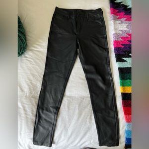 High Rise Ankle Skinny Leather look pants/leggings, size 3/26